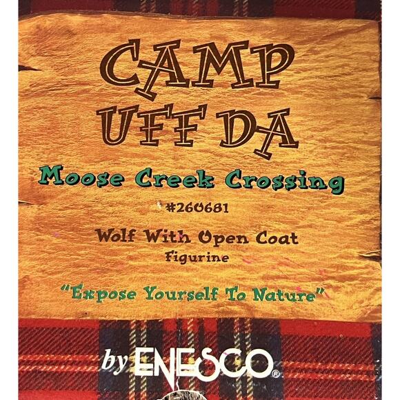Enesco Moose Creek Crossing “Expose Yourself to Nature” 1996 Wolf Fig #260681 - Picture 7 of 7